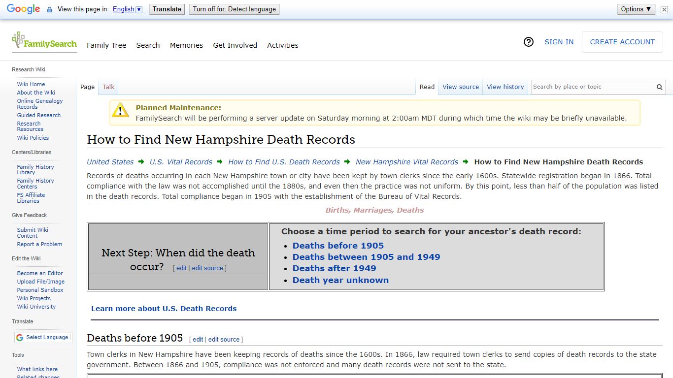 How to Find New Hampshire Death Records • FamilySearch